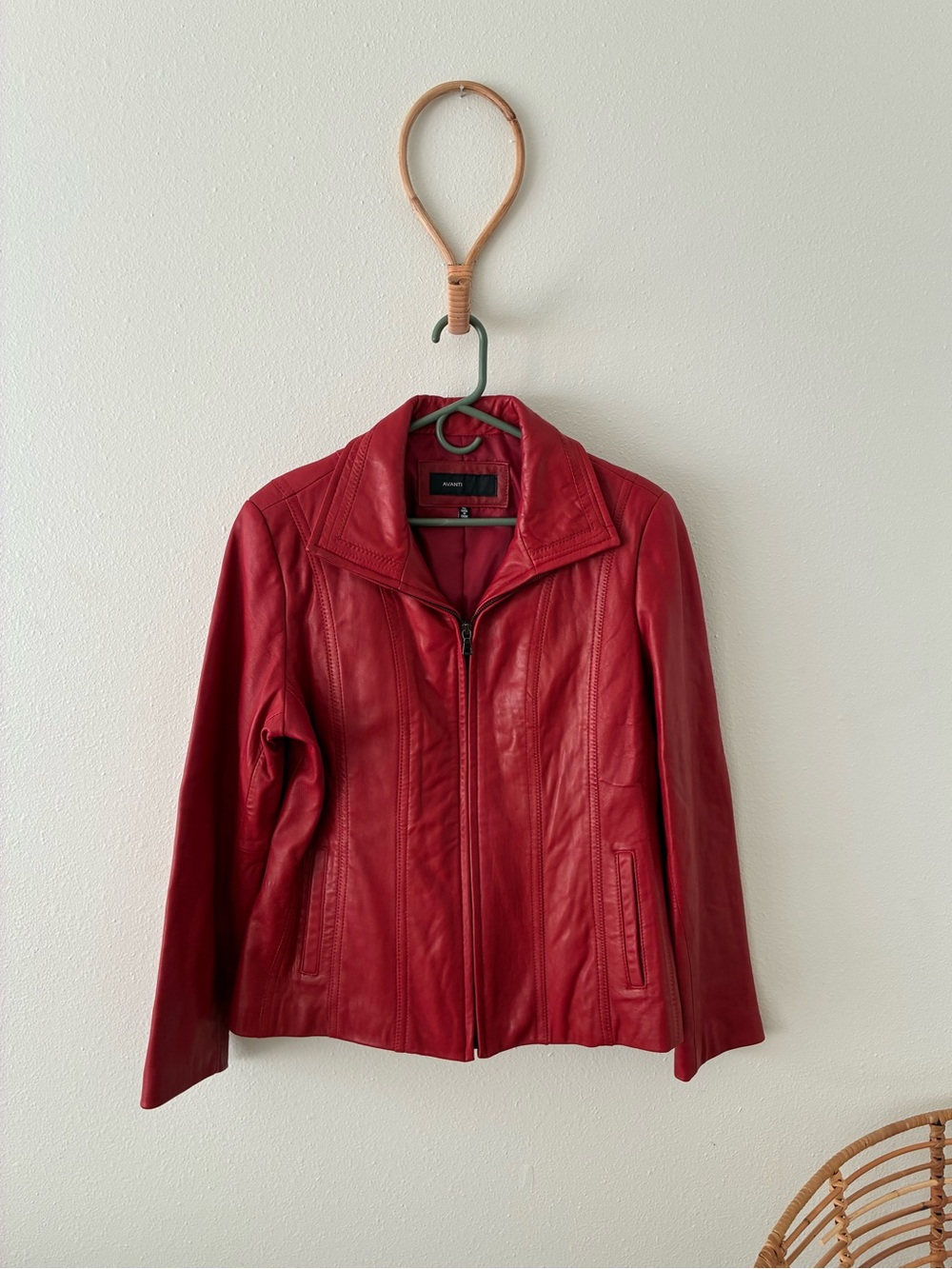 Vintage Avanti Red Leather Jacket
